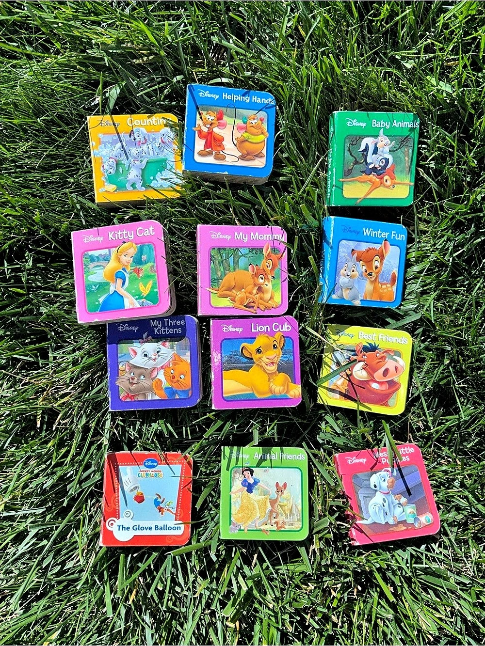 Vintage Disney Mini Board Book Lot of 12 Baby Toddler Story Books Characters